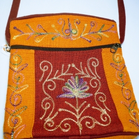 Crossbody Orange and red with flower